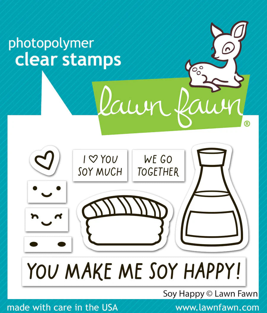 Stamps: lawn fawn-soy happy