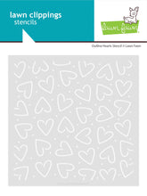 Load image into Gallery viewer, Stencils: lawn fawn-outline hearts stencil
