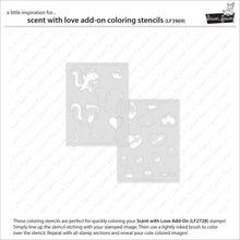 Load image into Gallery viewer, Stencils: lawn fawn-scent with love add-on coloring stencils
