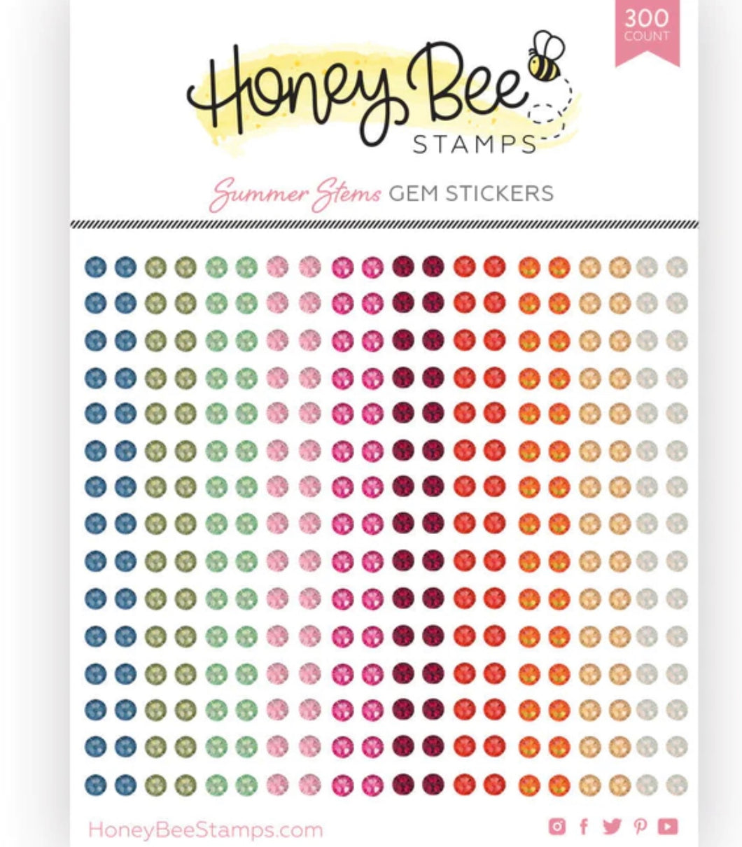 Embellishments: HoneyBee Stamps-Gem Stickers 300 Count - Summer Stems
