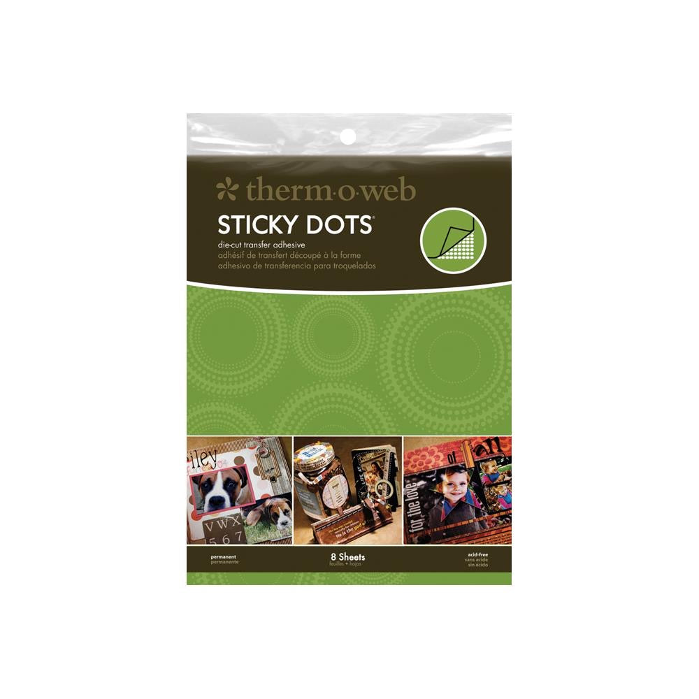Adhesives: Thermoweb Sticky Dot Die-Cut Adhesive Sheets-8.5