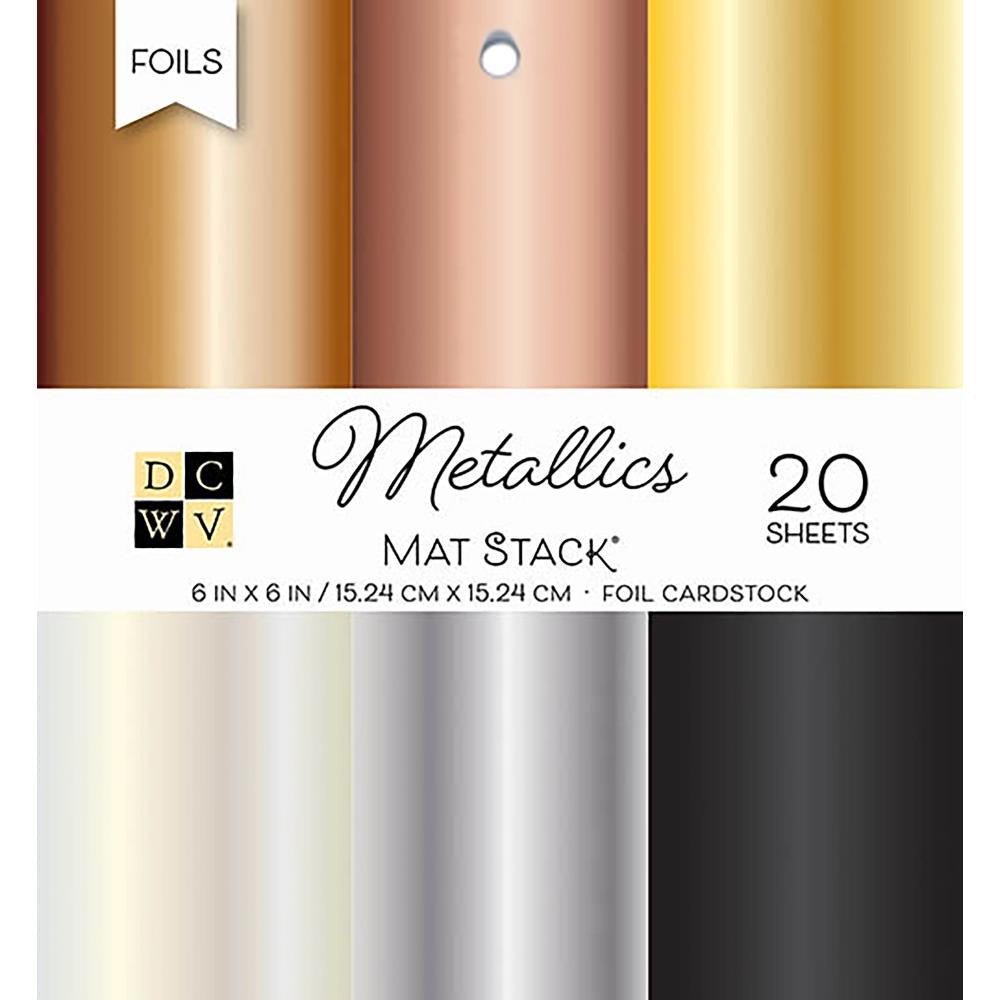 Specialty Paper: DCWV Metallics Mat Stack-Single-Sided Cardstock Stack 6