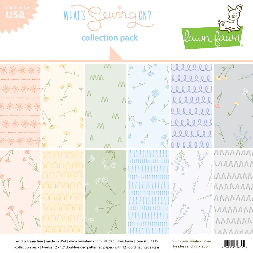 12x12 Paper: lawn fawn-what’s sewing on? collection pack