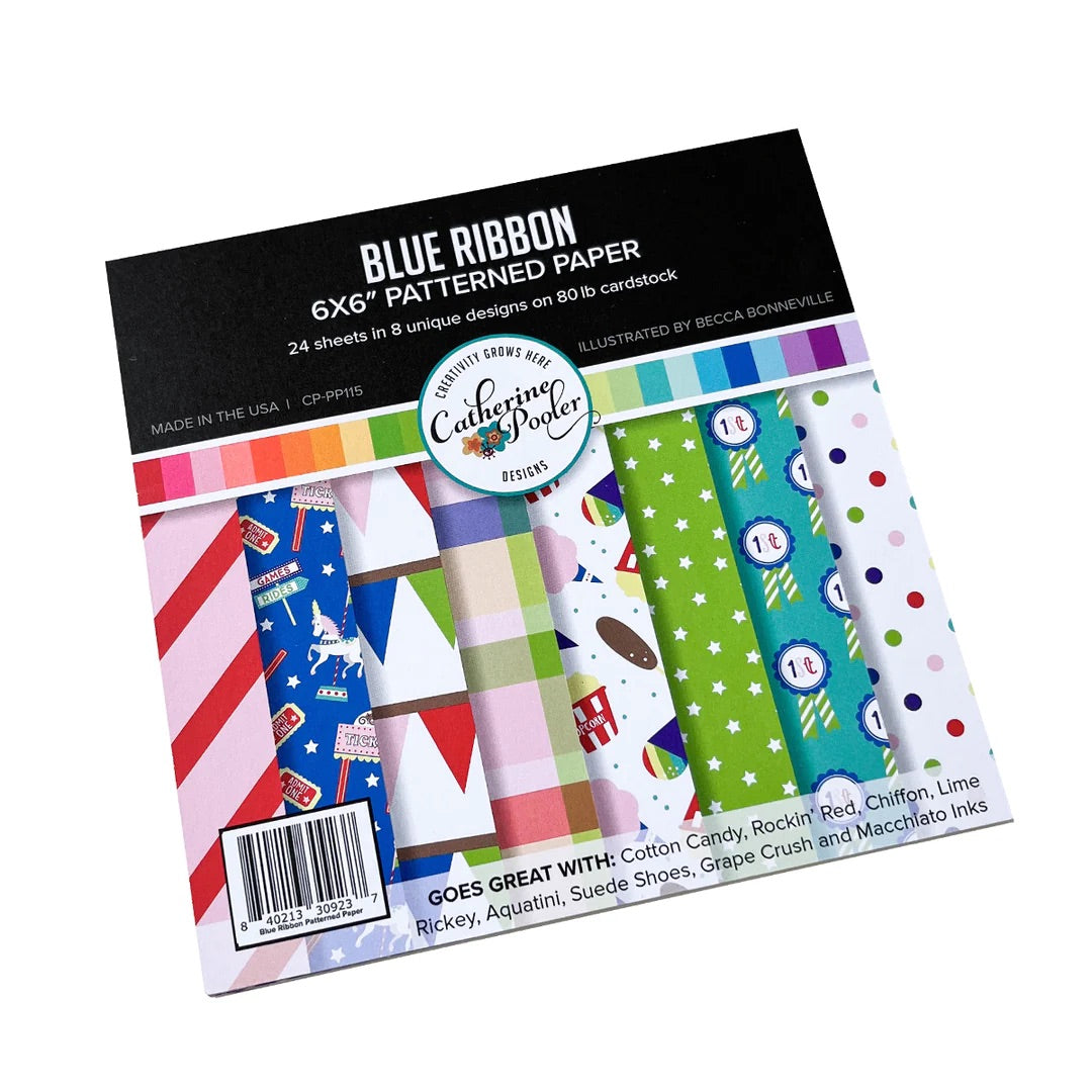 6x6 paper: Catherine Pooler Designs-Blue Ribbon Patterned Paper ...