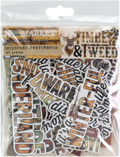 Load image into Gallery viewer, Embellishments: 49 And Market Chipboard Sentiments-Timber and Tweed
