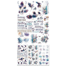 Load image into Gallery viewer, Embellishments: 49 And Market-Blendable Rub-On Transfer Set 6"X12"-Petal and Plume
