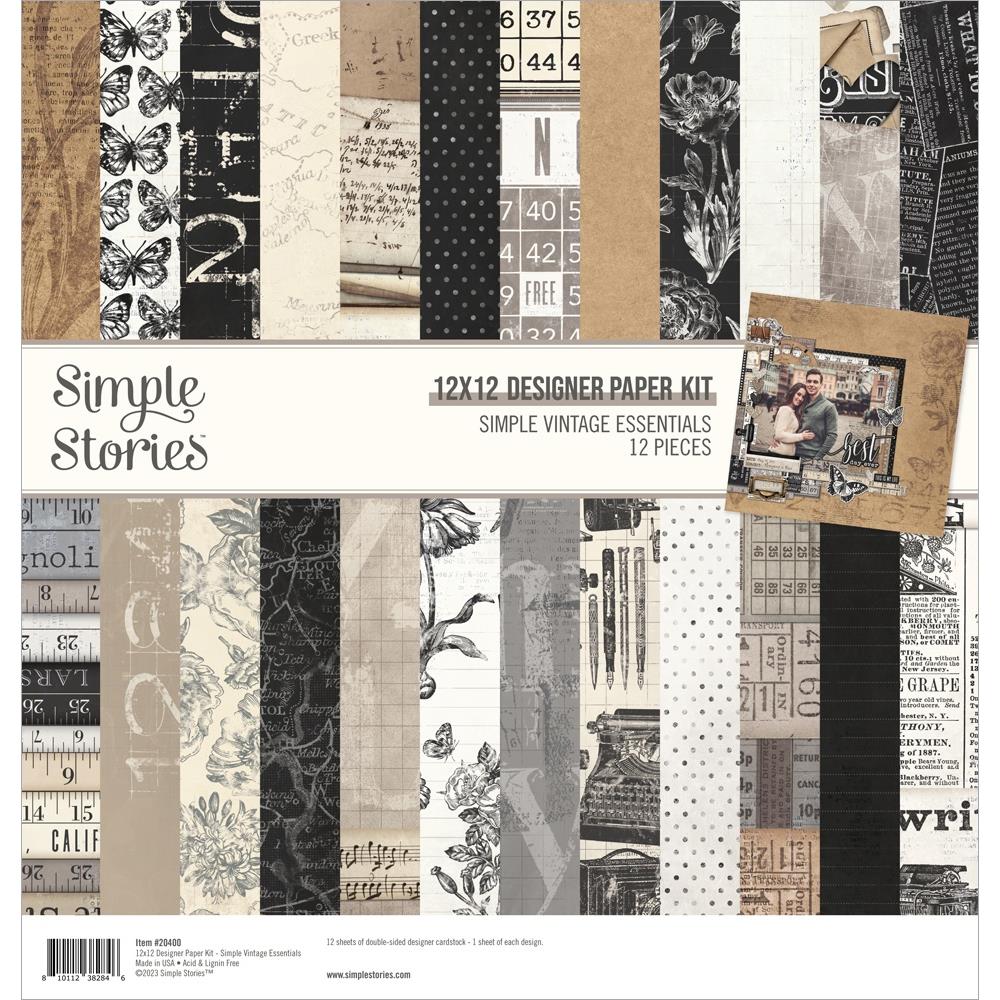 12x12 Paper: Simple Stories-Simple Stories Designer Paper Kit 12