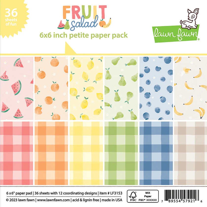 6x6 Paper: Lawn Fawn-Fruit Salad Petite Paper Pack