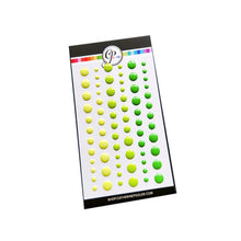 Load image into Gallery viewer, Embellishments: Catherine Pooler Designs-Party Yellow-Greens Enamel Dots
