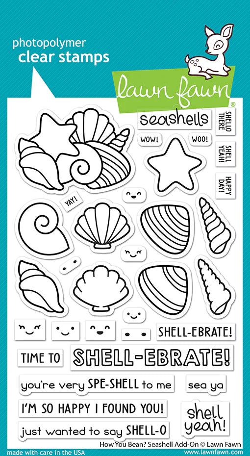 Stamps: Lawn Fawn-How You Bean? Seashell Add-On