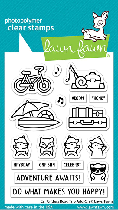 Stamps: Lawn Fawn-Car Critters Road Trip Add-On