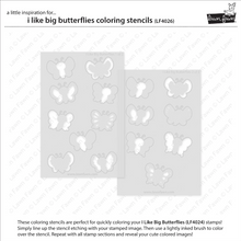 Load image into Gallery viewer, Stencils:  Lawn Fawn - i like big butterflies coloring stencils
