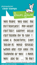 Load image into Gallery viewer, Stamps:  Lawn Fawn - henry's build-a-sentiment: butterfly
