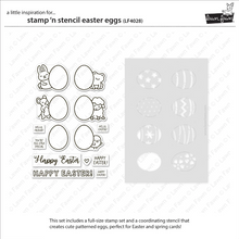 Load image into Gallery viewer, Stamp and Stencil Combo:  Lawn Fawn - stamp 'n stencil easter eggs
