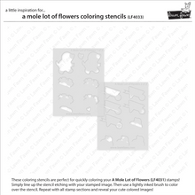 Load image into Gallery viewer, Stencil: Lawn Fawn - a mole lot of flowers coloring stencils
