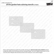 Load image into Gallery viewer, Stencils:  Lawn Fawn - all the garden hats coloring stencils
