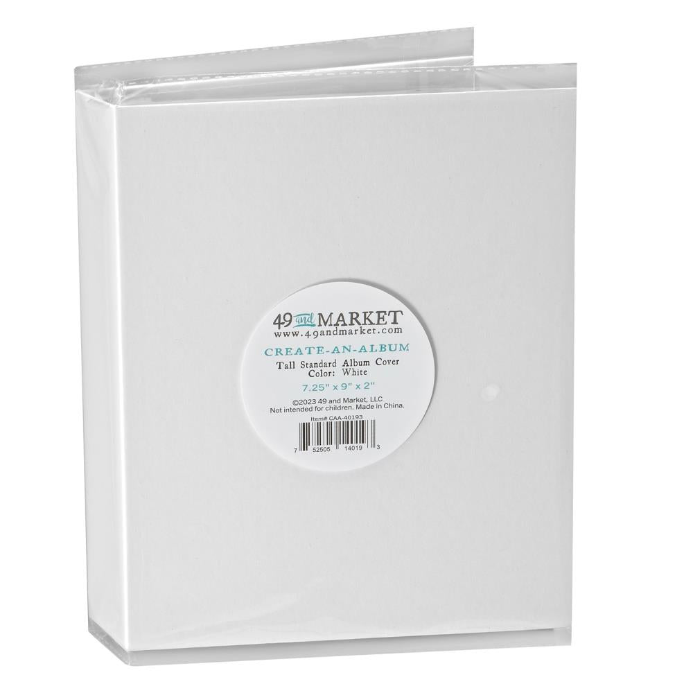 Scrapbooking: 49 and Market-Create-An-Album Tall Standard Album Cover-7.25x9x2-white