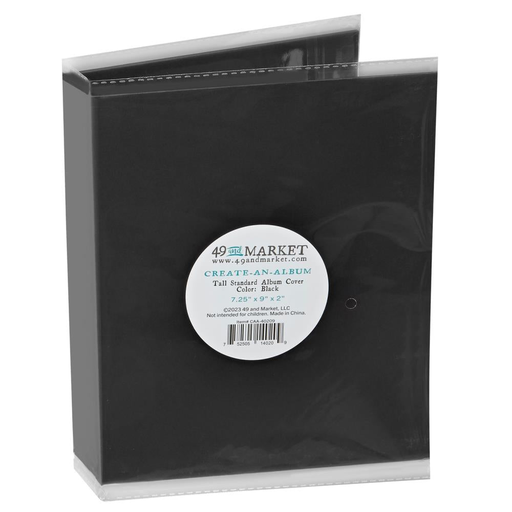 Scrapbooking: 49 And Market Create-An-Album Tall Standard Album Cover-7.25x9x2-black