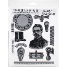 Load image into Gallery viewer, Stamps: Tim Holtz Cling Stamps-Stampers Anonymous -7&quot;X8.5&quot;-The Professor
