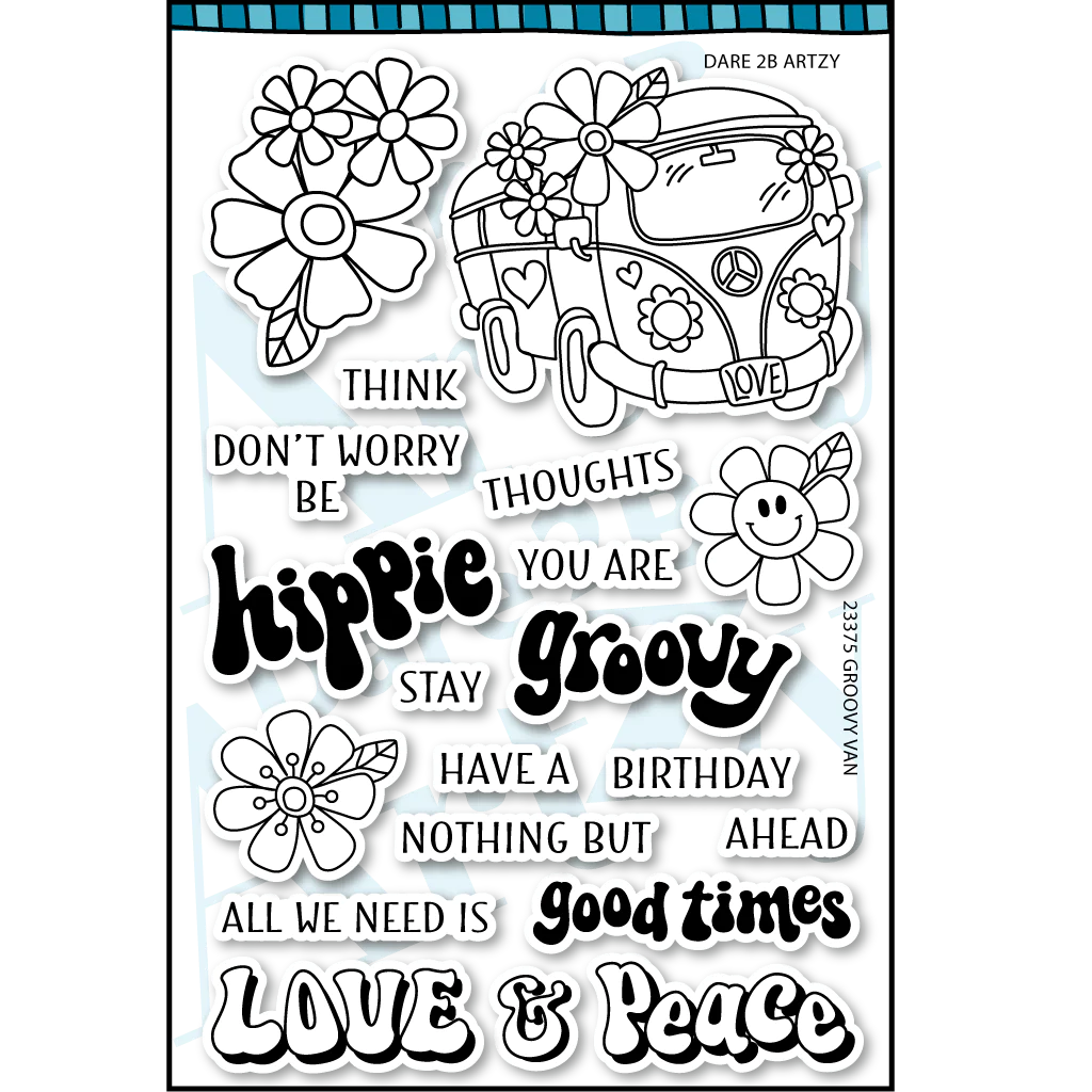 Stamps: Dare 2B Artzy-GROOVY VAN STAMP SET