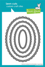 Load image into Gallery viewer, Dies: Lawn Fawn - stitched scalloped oval stackables
