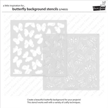 Load image into Gallery viewer, Stencils:  Lawn Fawn - butterfly background stencils
