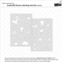 Load image into Gallery viewer, Stencils:  Lawn Fawn - butterfly kisses coloring stencils
