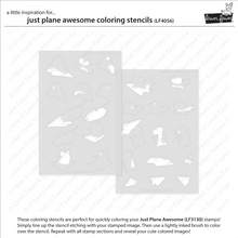 Load image into Gallery viewer, Stencils:  Lawn Fawn - just plane awesome coloring stencils
