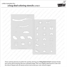 Load image into Gallery viewer, Stencils:  Lawn Fawn - a bug deal coloring stencils
