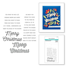 Load image into Gallery viewer, Stamp &amp; Die Combo: Spellbinders-Many Merry Christmas Sentiments Clear Stamp &amp; Die Set
