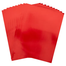 Load image into Gallery viewer, Specialty Paper: Spellbinders-MIRROR RED CARDSTOCK 8.5 X 11” – 10 PACK
