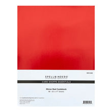Load image into Gallery viewer, Specialty Paper: Spellbinders-MIRROR RED CARDSTOCK 8.5 X 11” – 10 PACK
