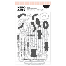 Load image into Gallery viewer, Stamp and Die Combo: Hero Arts Let's Stick Together Clear Stamp and Die Set
