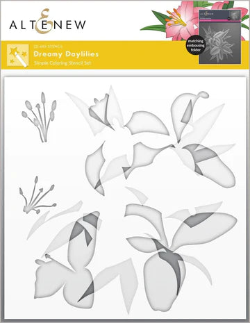 Stencils: Altenew-Dreamy Daylilies Simple Coloring Stencil Set