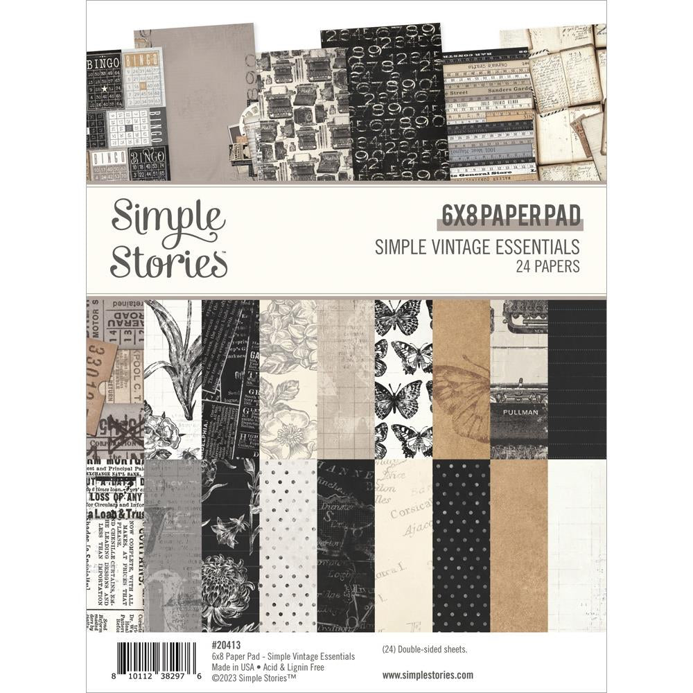 Specialty Paper: Simple Stories Double-Sided Paper Pad-Simple Vintage Essentials 6