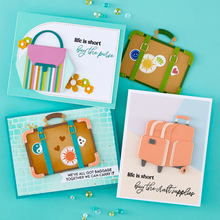 Load image into Gallery viewer, Stamp and Die Bundle: Spellbinders-We all Have Baggage Bundle + Class Kit
