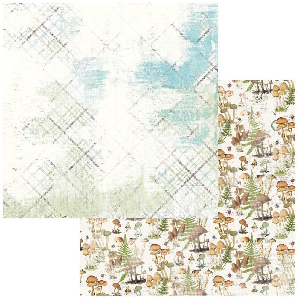 12x12 Paper: 49 and Market-Nature Study Double-Sided Cardstock-Tattered Writings-12