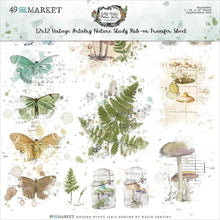 Load image into Gallery viewer, Embellishments: 49 and Market-Nature Study Rub-Ons 12&quot;X12&quot; 1/Sheet
