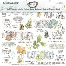 Load image into Gallery viewer, Embellishments: 49 and Market-Nature Study Rub-Ons 12&quot;X12&quot; 1/Sheet-Sentiments
