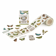 Load image into Gallery viewer, Embellishments: 49 and Market-Washi Sticker Roll-Nature Study Wings
