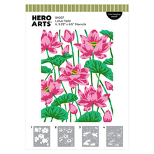 Load image into Gallery viewer, Hot Foil: Hero Arts-HERO ARTS LOTUS FIELD LETTERPRESS + FOIL PLATE &amp; STENCIL BUNDLE

