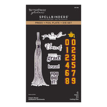 Load image into Gallery viewer, Hot Foil: Spellbinders-CLASSIC MOUSE GRADUATION SENTIMENTS PRESS + FOIL PLATE &amp; DIE SET
