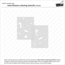 Load image into Gallery viewer, Coloring Stencils: Lawn Fawn-Mice Flowers
