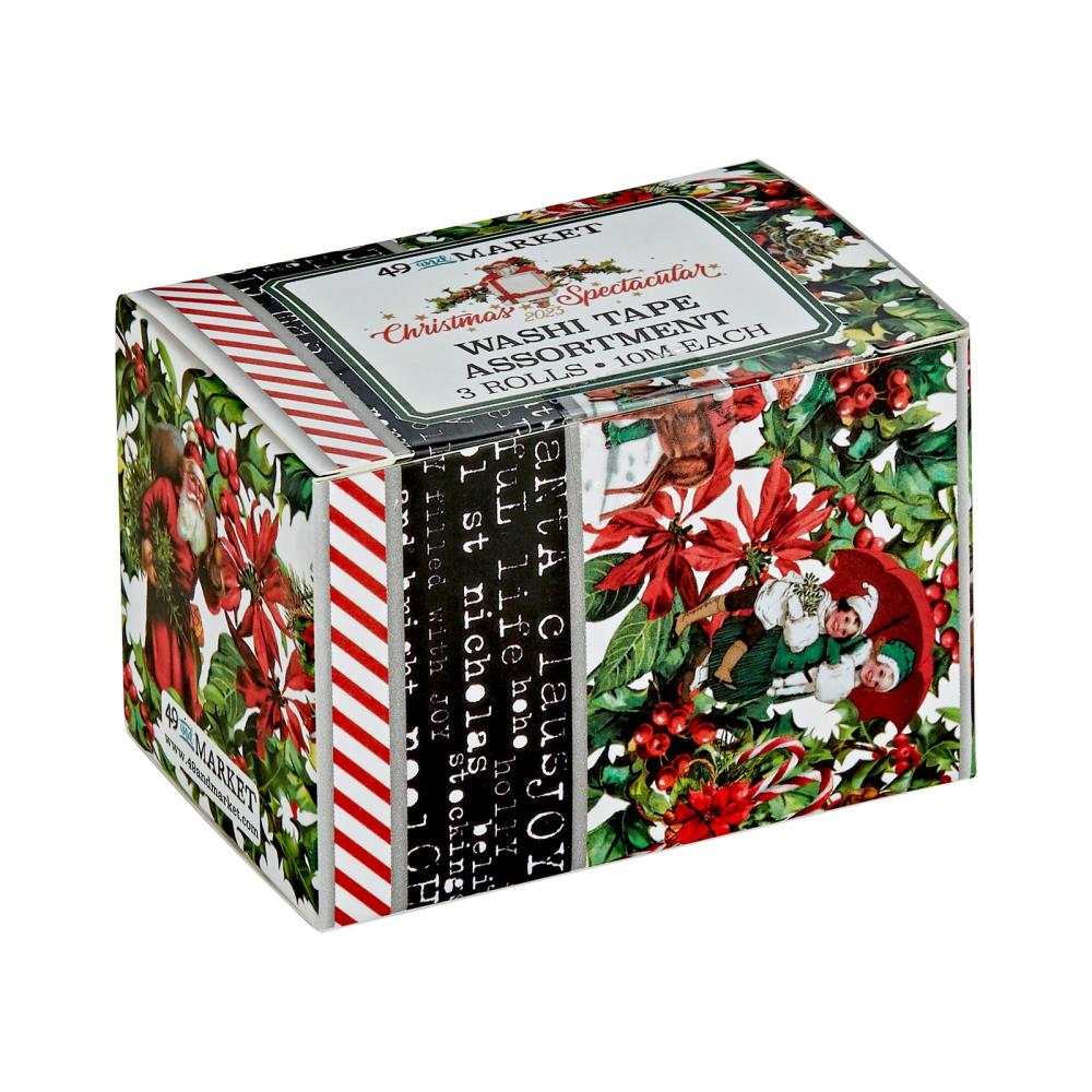 Embellishments: 49 And Market Washi Tape Set-Christmas Spectacular 2023 3/Pkg