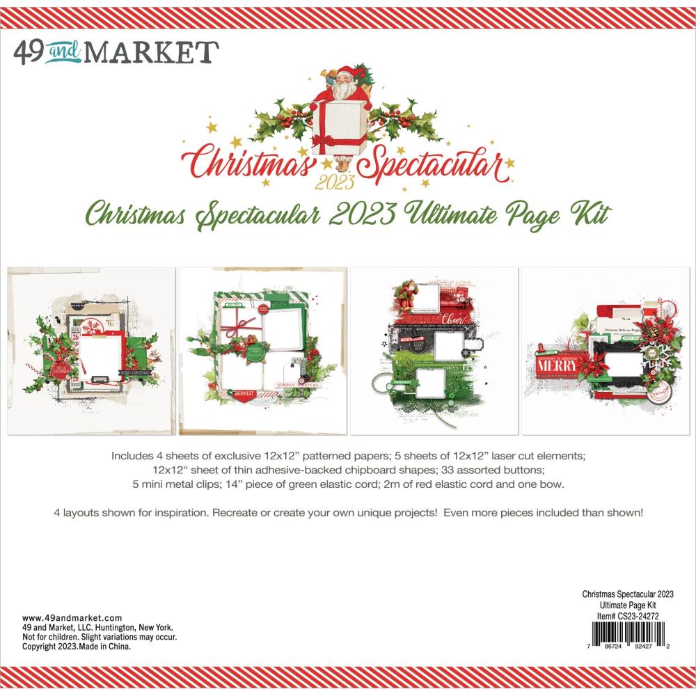 Scrapbooking: 49 And Market Ultimate Page Kit-Christmas Spectacular 2023