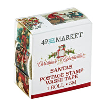Load image into Gallery viewer, Embellishments: 49 And Market Christmas Spectacular 2023 Washi Tape Roll-Postage Washi Santa

