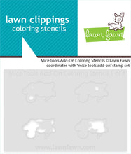 Load image into Gallery viewer, Stencils: Lawn Fawn-Mice Tools Add-on Coloring Stencil
