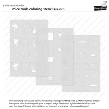 Load image into Gallery viewer, Stencil: Lawn Fawn-Mice Tools coloring stencils
