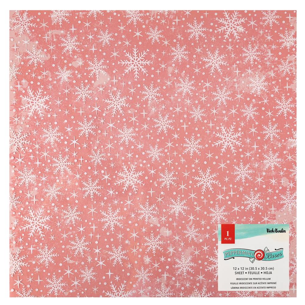 12x12 Paper: Vicki Boutin Peppermint Kisses Specialty Paper Acetate 12