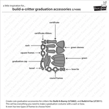 Load image into Gallery viewer, Dies: Lawn Fawn-Build-A-Critter Graduation Accessories
